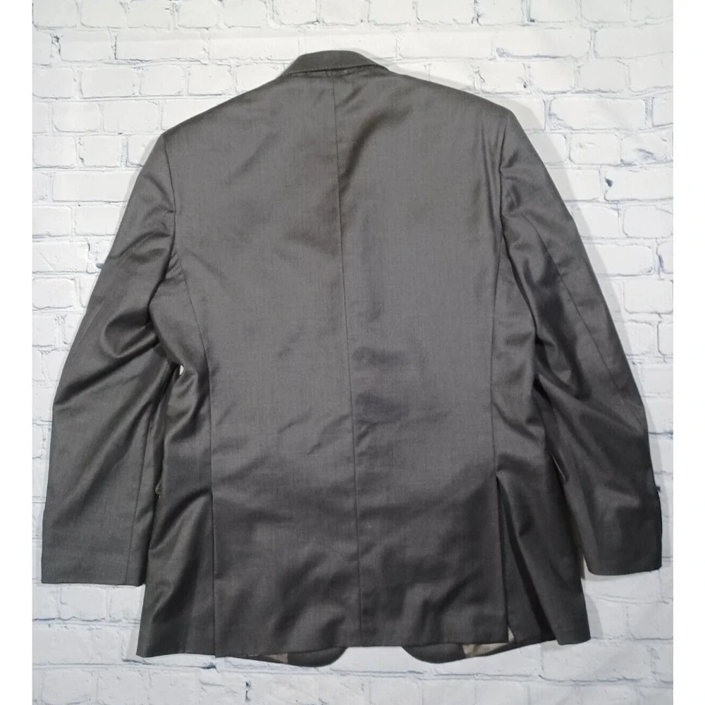 Enzo Tovare Jacket Men's 42 Grey 100% Wool Suit Blazer‎ Made In Italy